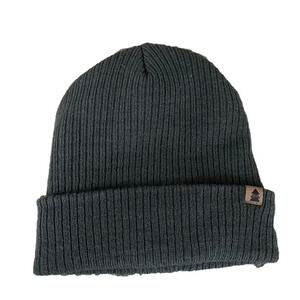 George Men's Ribbed Knit Beanie Grey Sports Winter Outdoor Hippie Boho One Size